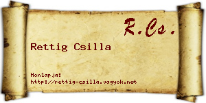 Rettig Csilla névjegykártya